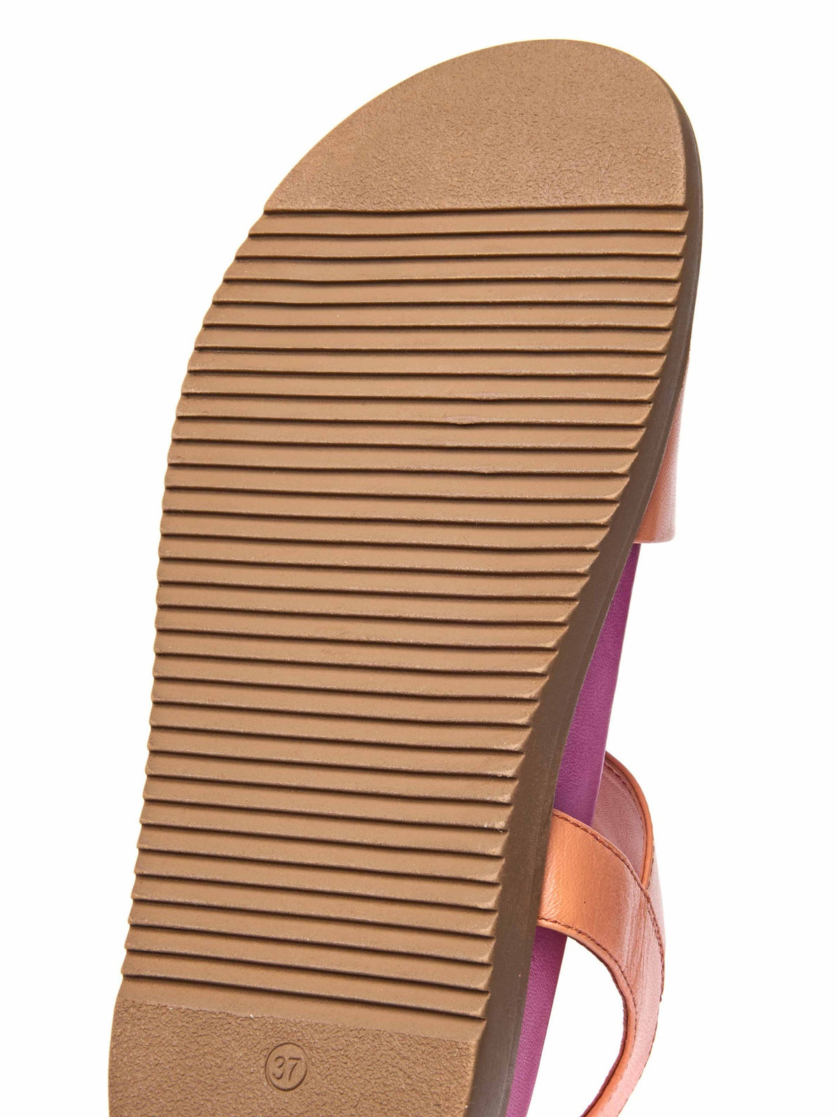 Orange colourful leather buckle sandals - NEWARK 2 PAPAYA/FUCHSIA PINK LEATHER
