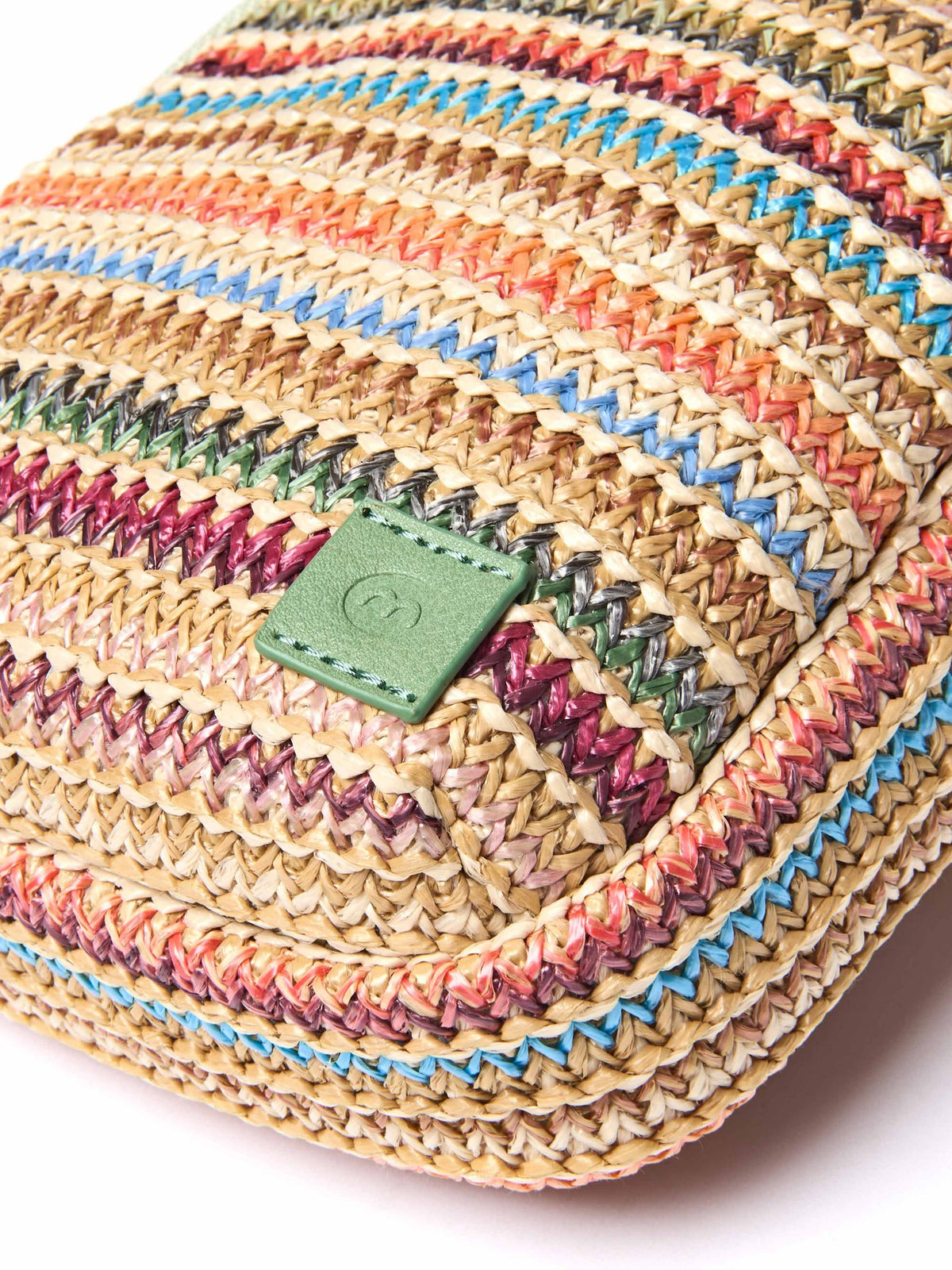 Green ladies' cross-body bag - CATBELLS WOVEN MULTI