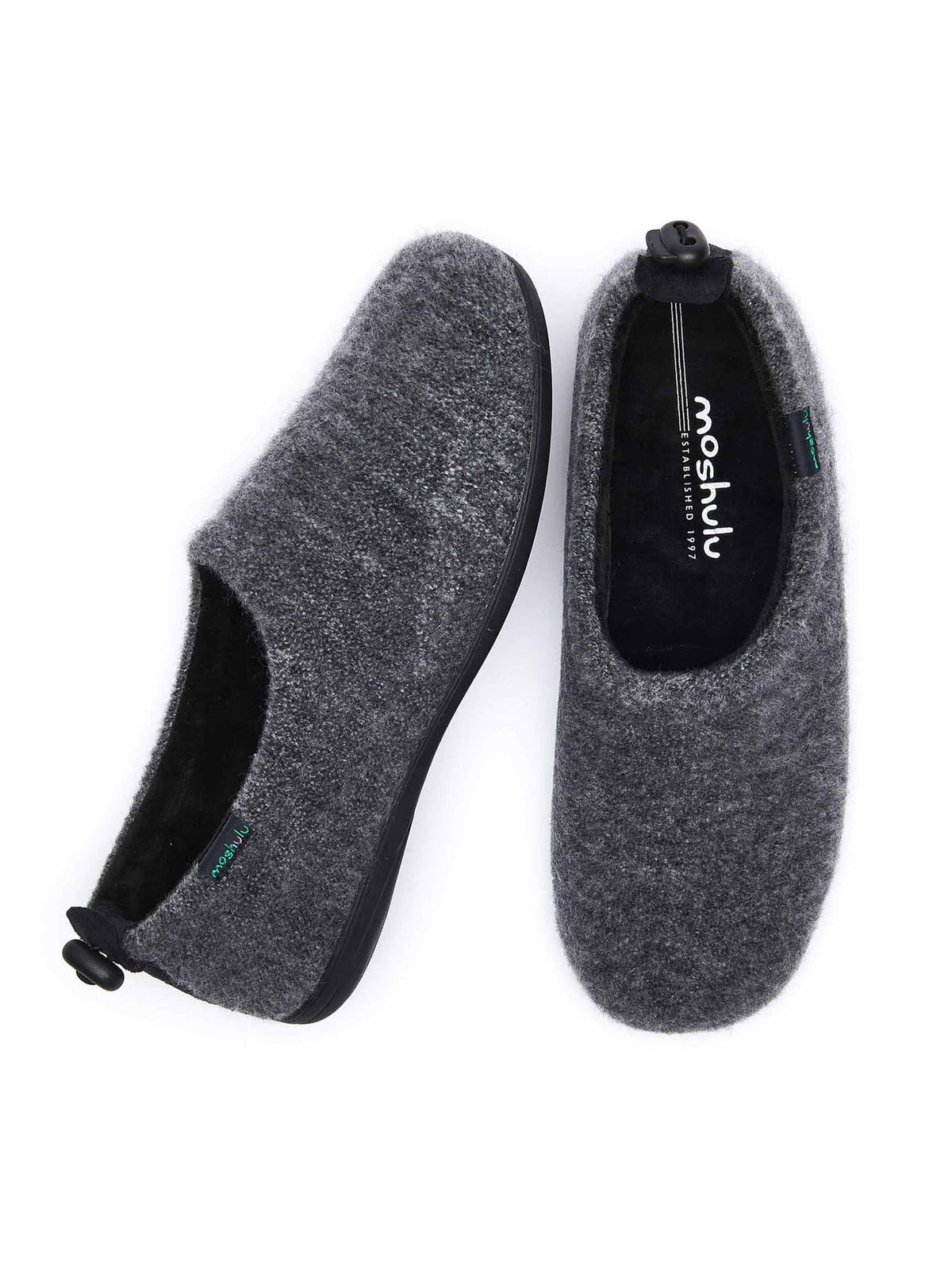 Grey men's textile slippers - HORNBEAM CHARCOAL