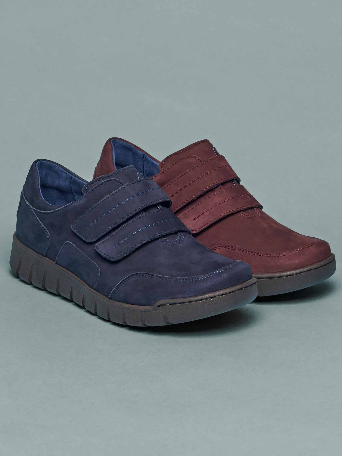 Red casual flat trainer shoes - BALHAE BURGUNDY