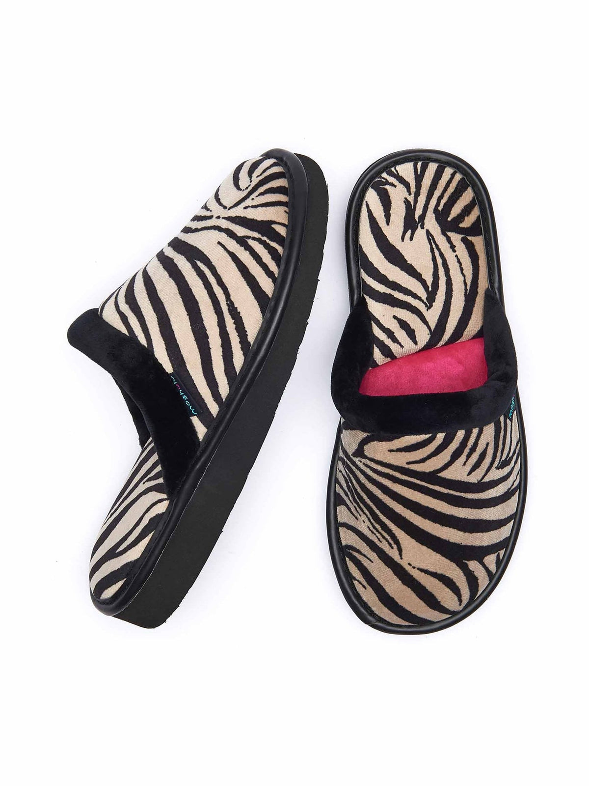 Animal print mule slippers - BABA ZEBRA