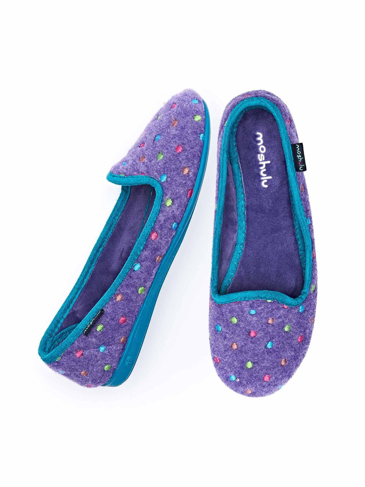 Purple mini-spot ballerina slippers - AMARETTI VIOLET