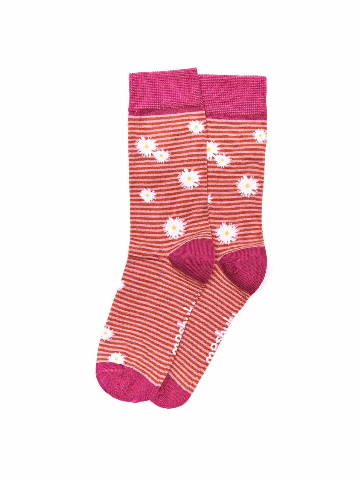 Pink ladies daisy print ankle socks - KENAI PINK DAISY
