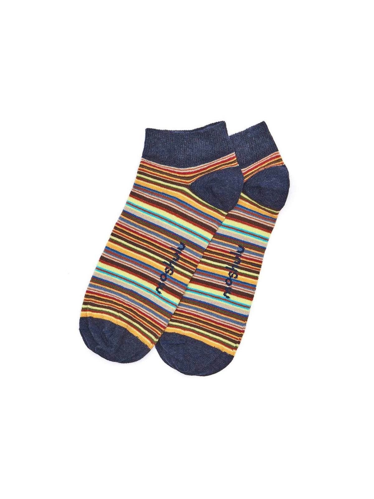Multi men's stripe trainer socks - TROSSACHS YELLOW MICROSTRIPE