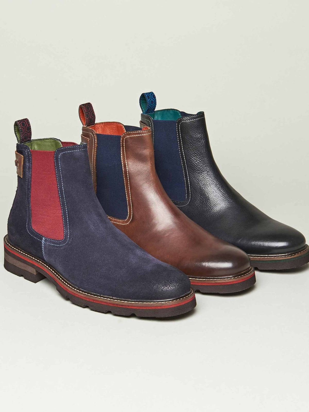 Black leather & suede men's Chelsea boot - CRANKSHAFT 2 BLACK