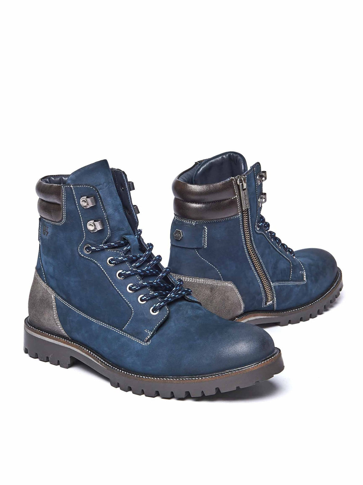 Blue men's ankle boots - OVERDRIVE INDIGO NUBUCK