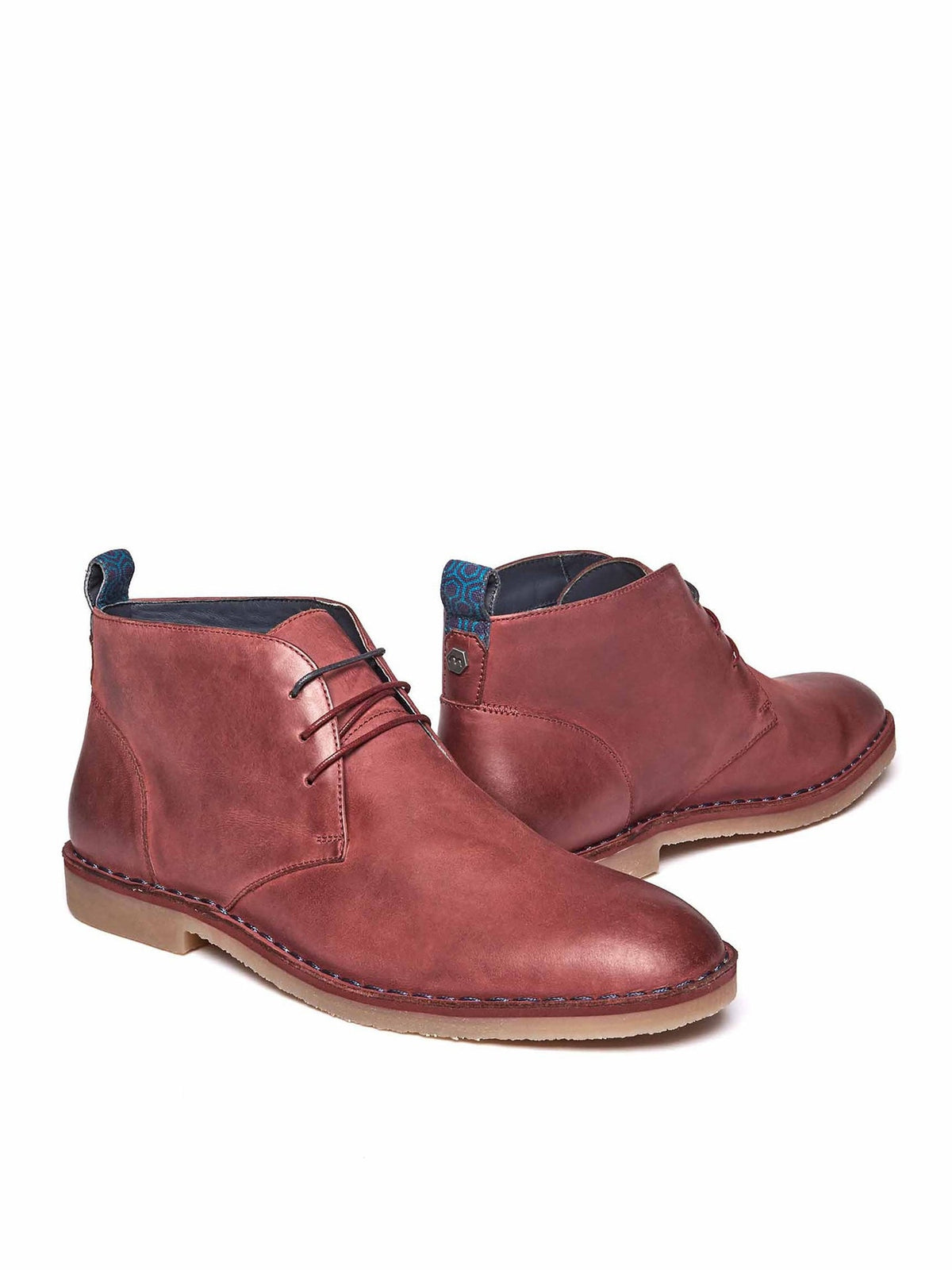 Red men's desert boot - CHASSIS CABERNET WAXY