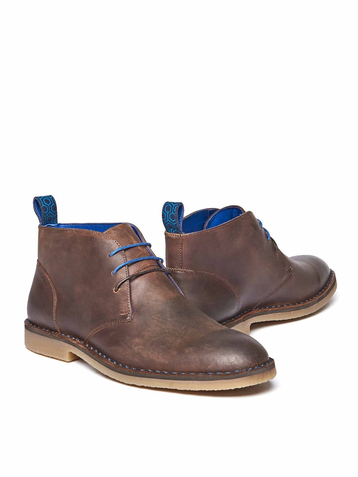Brown men's desert boot - CHASSIS BROWN WAXY