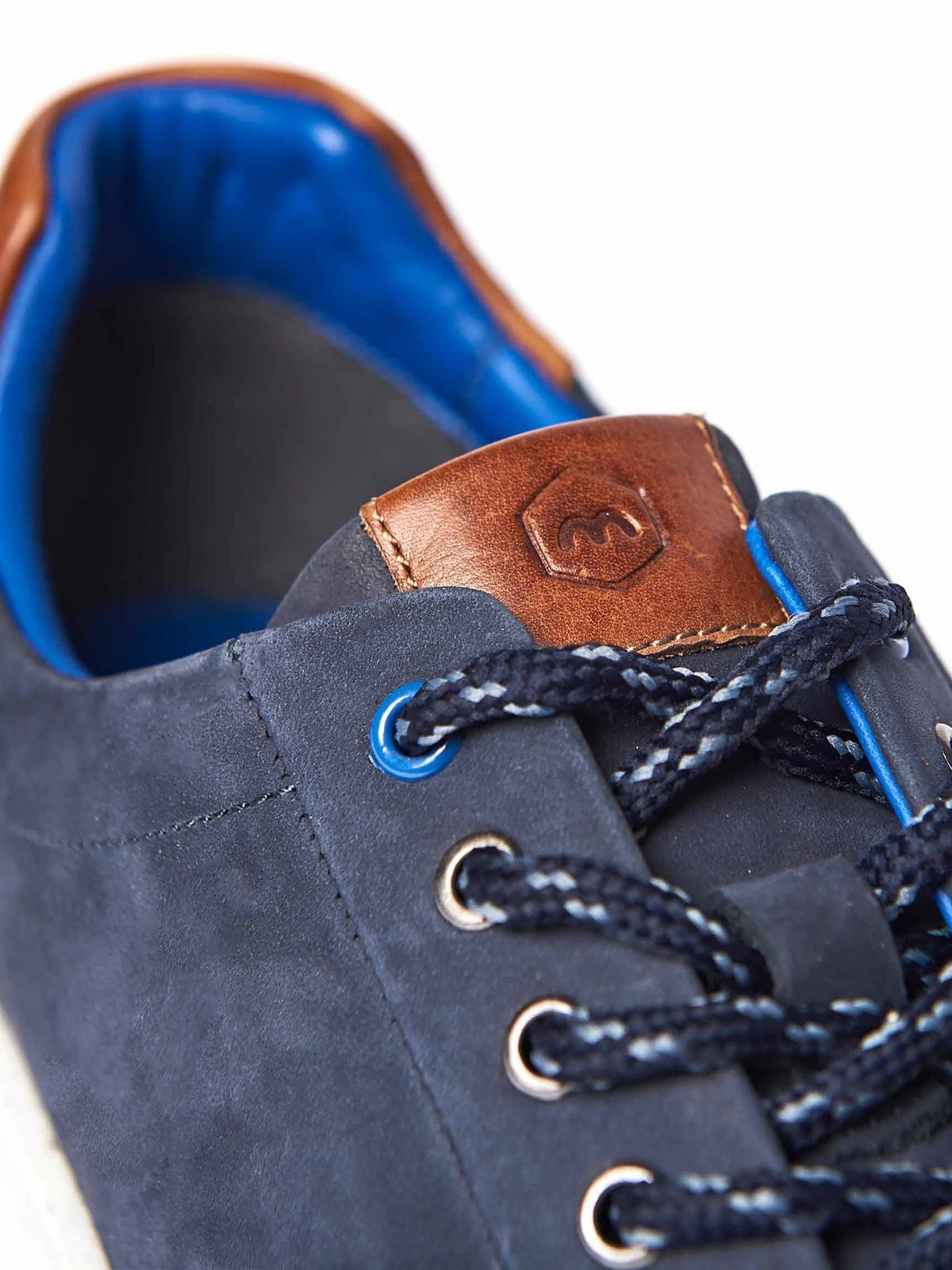 Brown men's round toe leather trainers - LOAM TAN LEATHER