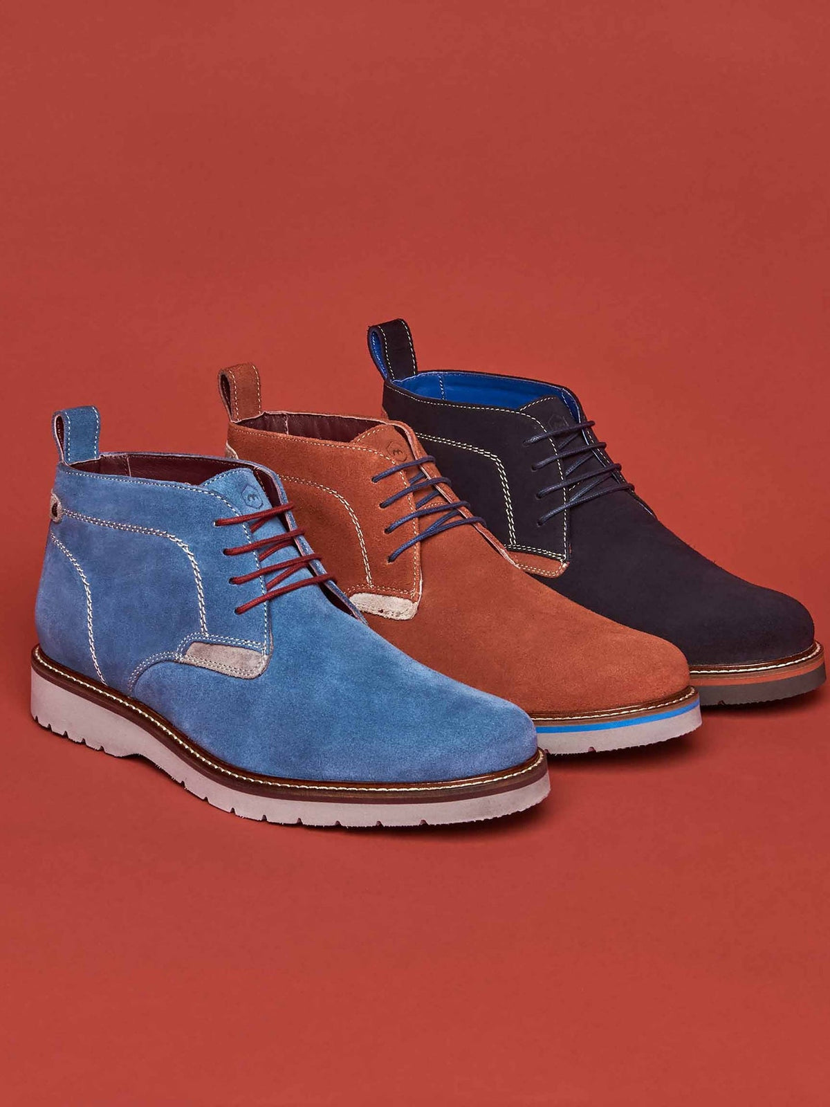 Blue men's ankle boots - HUMUS INDIGO