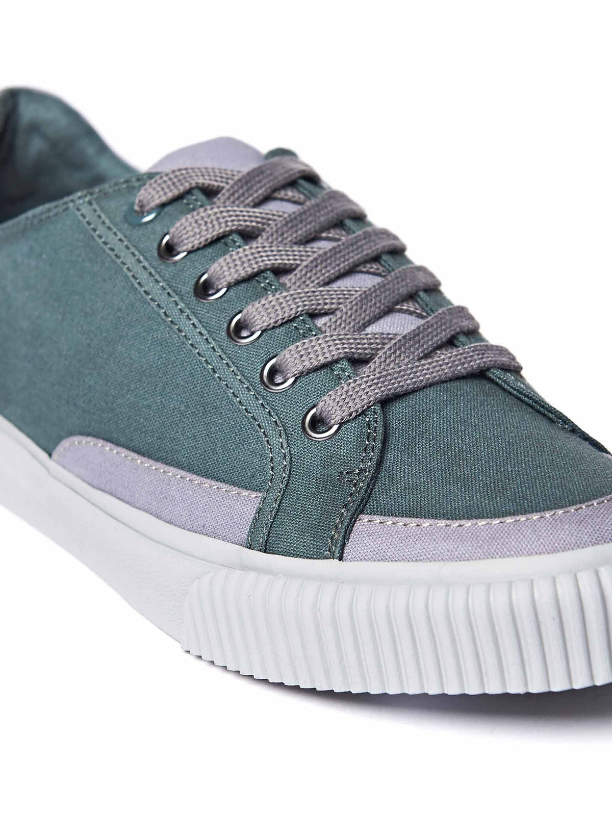 Green men's cotton canvas trainers - DAUB ATLANTIS GREEN