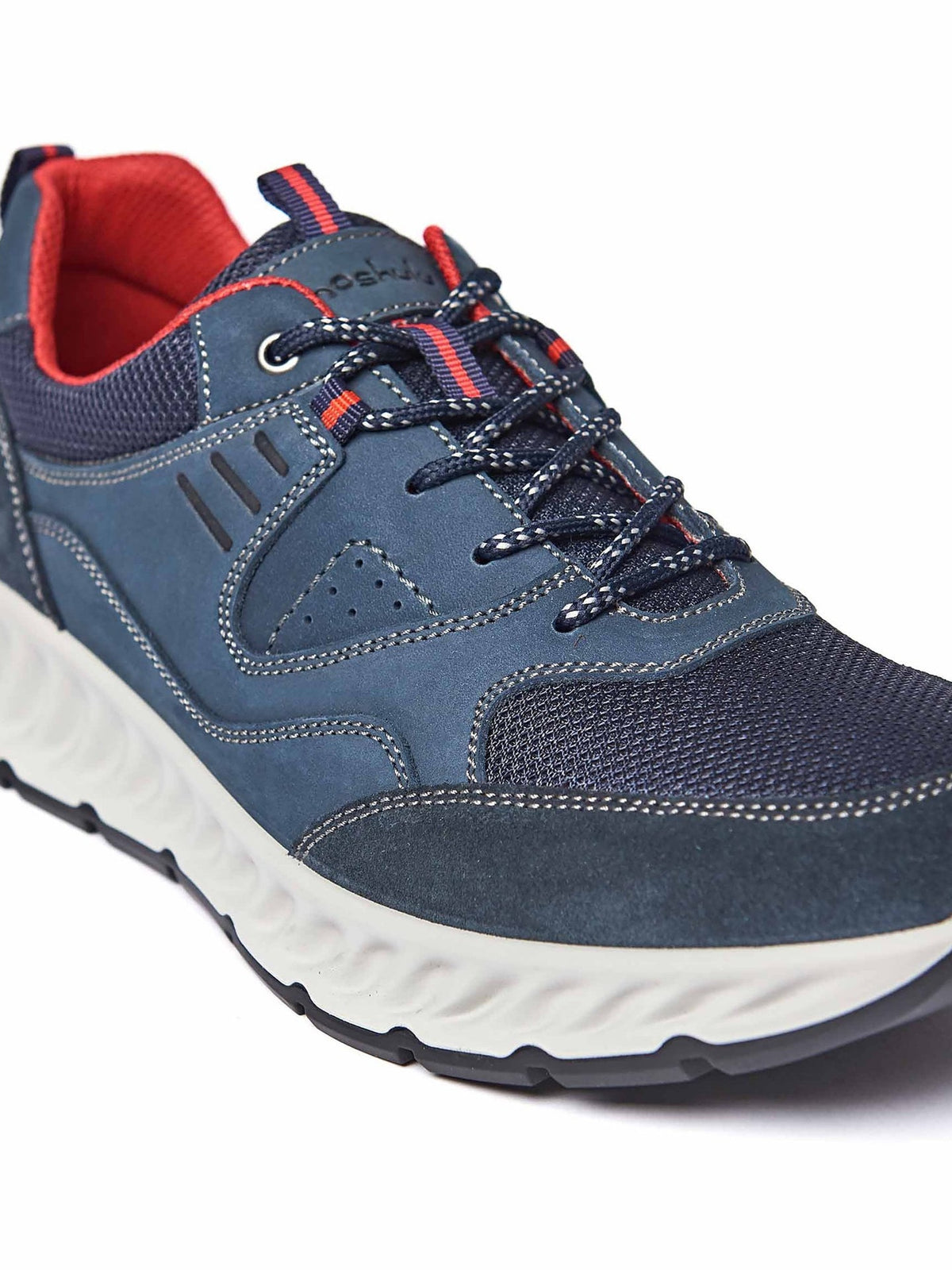 Neutral men's sporty lace-up trainers - RANGELAND STONE