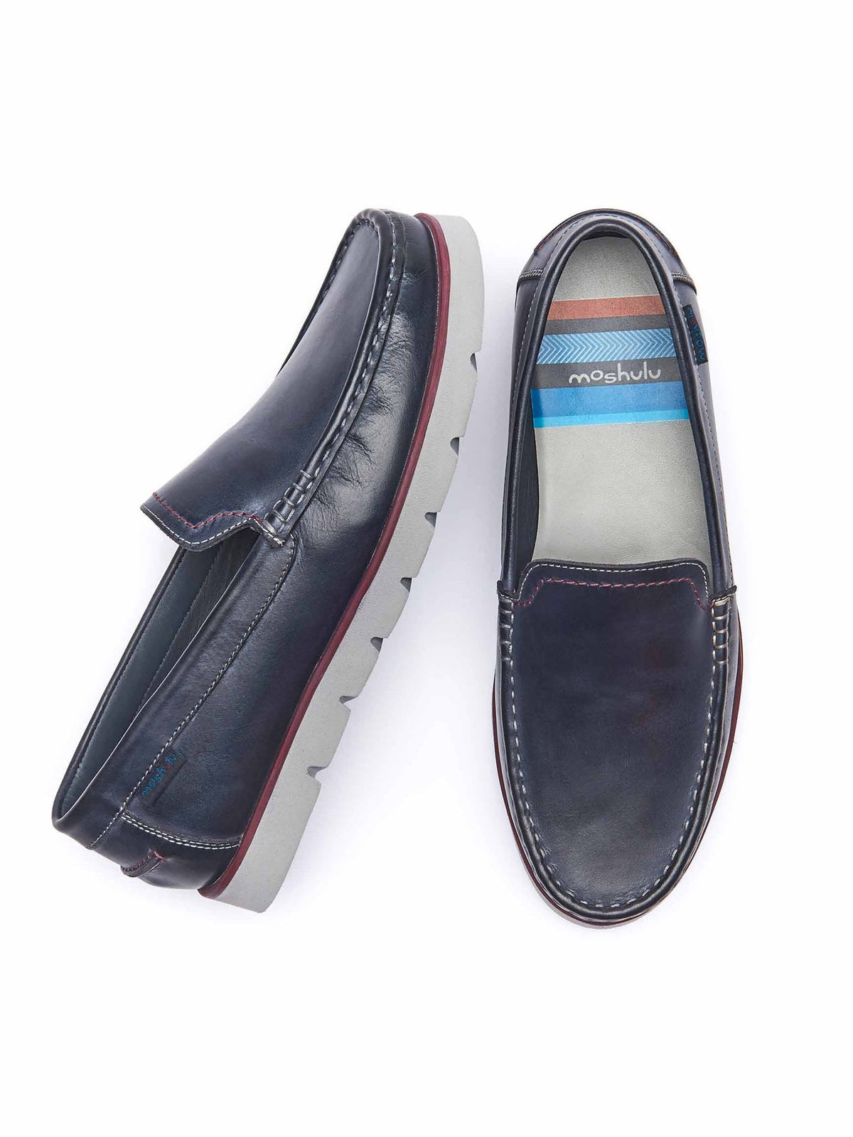 Blue leather moccasin - TARLTON NAVY