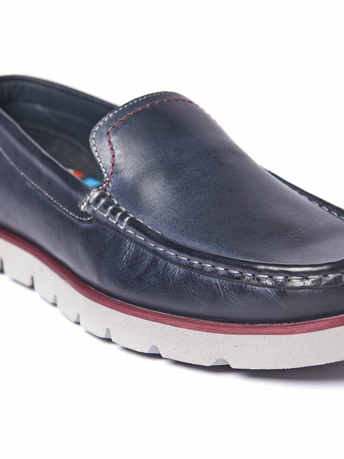 Blue leather moccasin - TARLTON NAVY