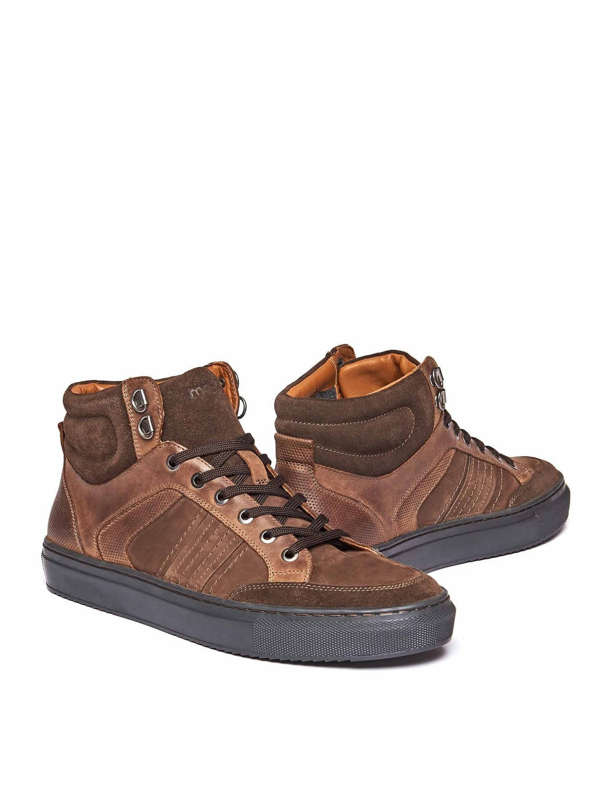 Brown men's lace up trainers - HOMERUN BROWN