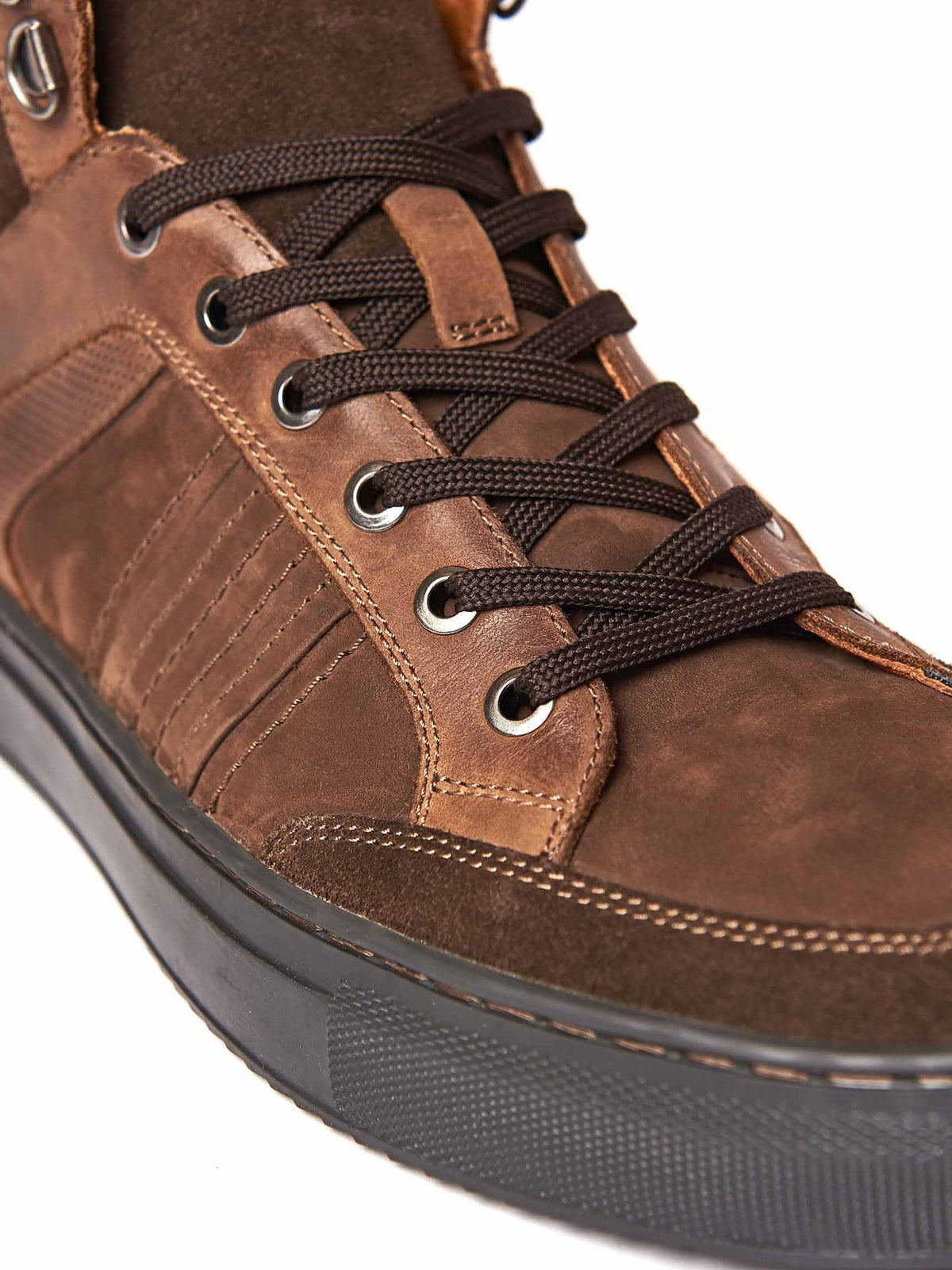 Brown men's lace up trainers - HOMERUN BROWN