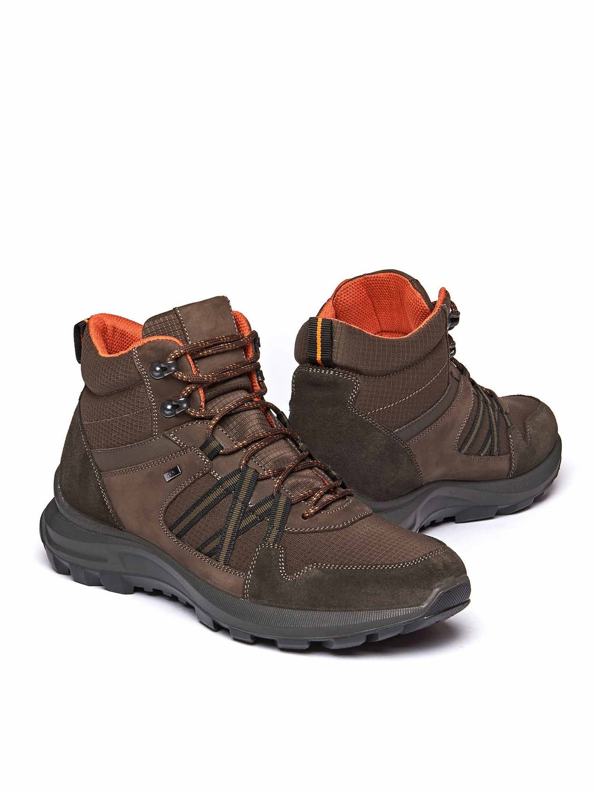 Brown men's water-resistant boots - TRESTLES BROWN