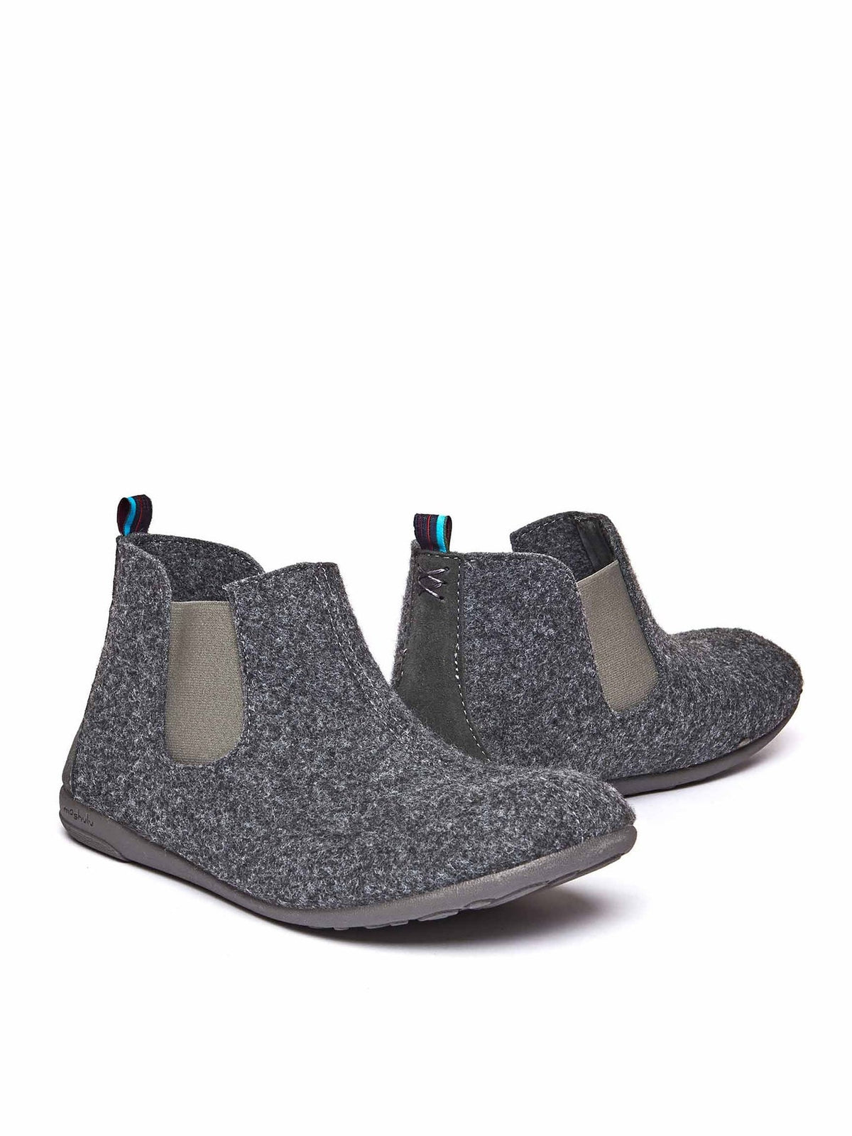 Grey men's felt slippers - BOSWIN GREY