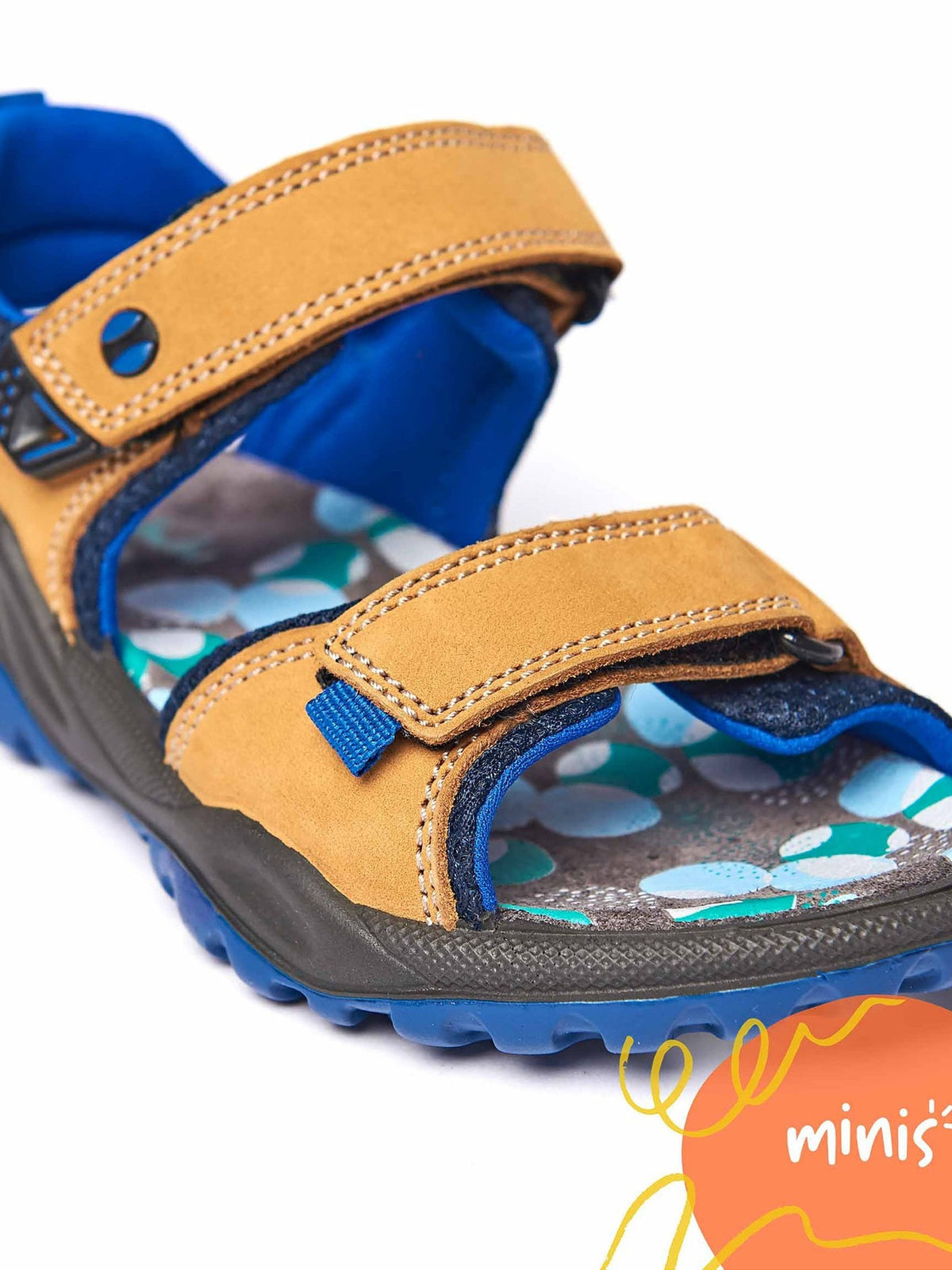 Blue kids nubuck adventure sandals - SLIDING INDIGO