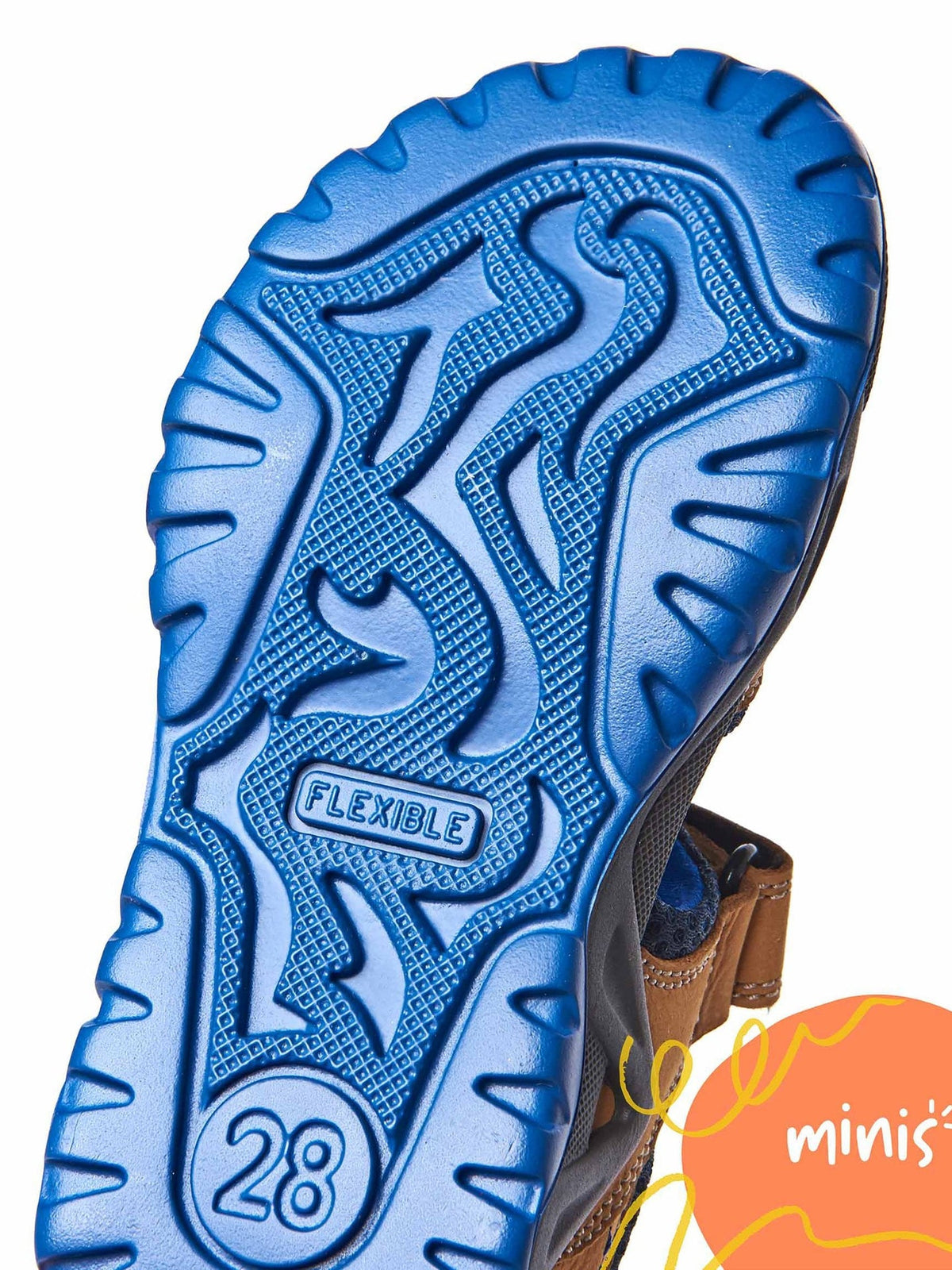 Blue kids nubuck adventure sandals - SLIDING INDIGO
