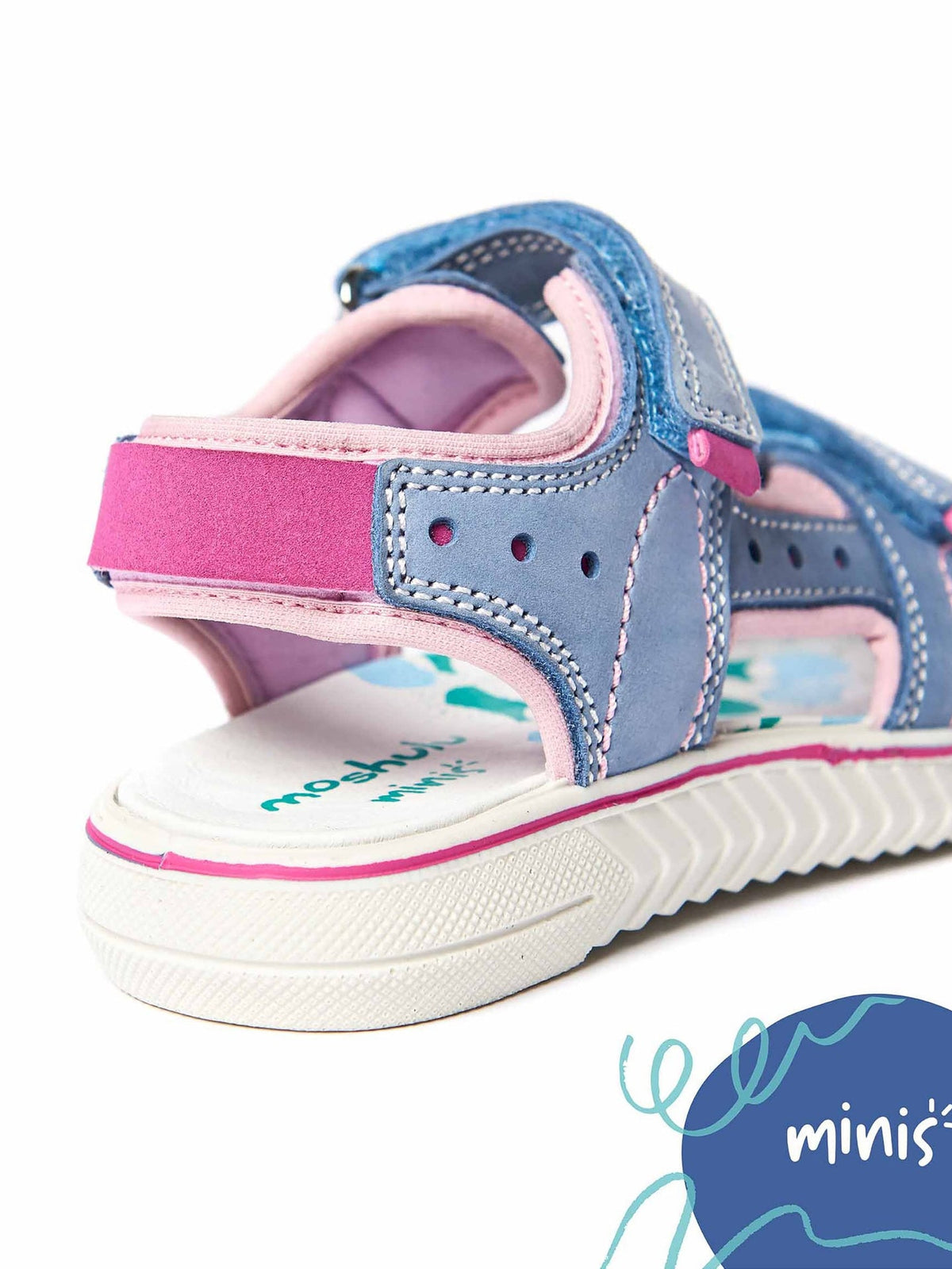 Blue kids nubuck everyday sandals - SKIPPING LIGHT DENIM