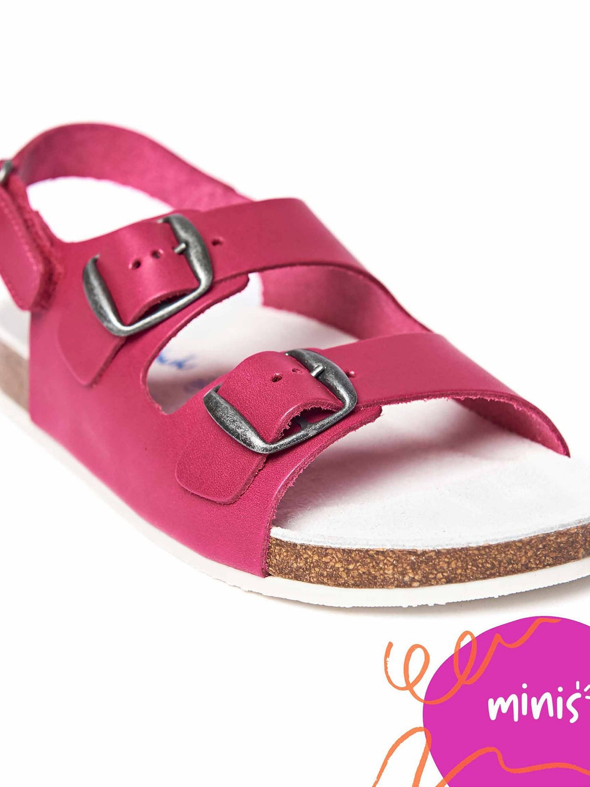Blue kids cork footbed sandals - MINI PALME COBALT