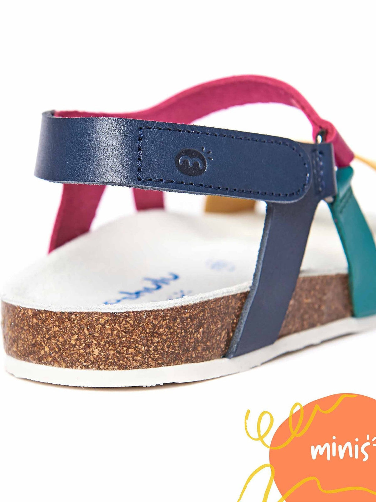 Yellow kids leather colourful sandals - SPRINGING YELLOW MULTI