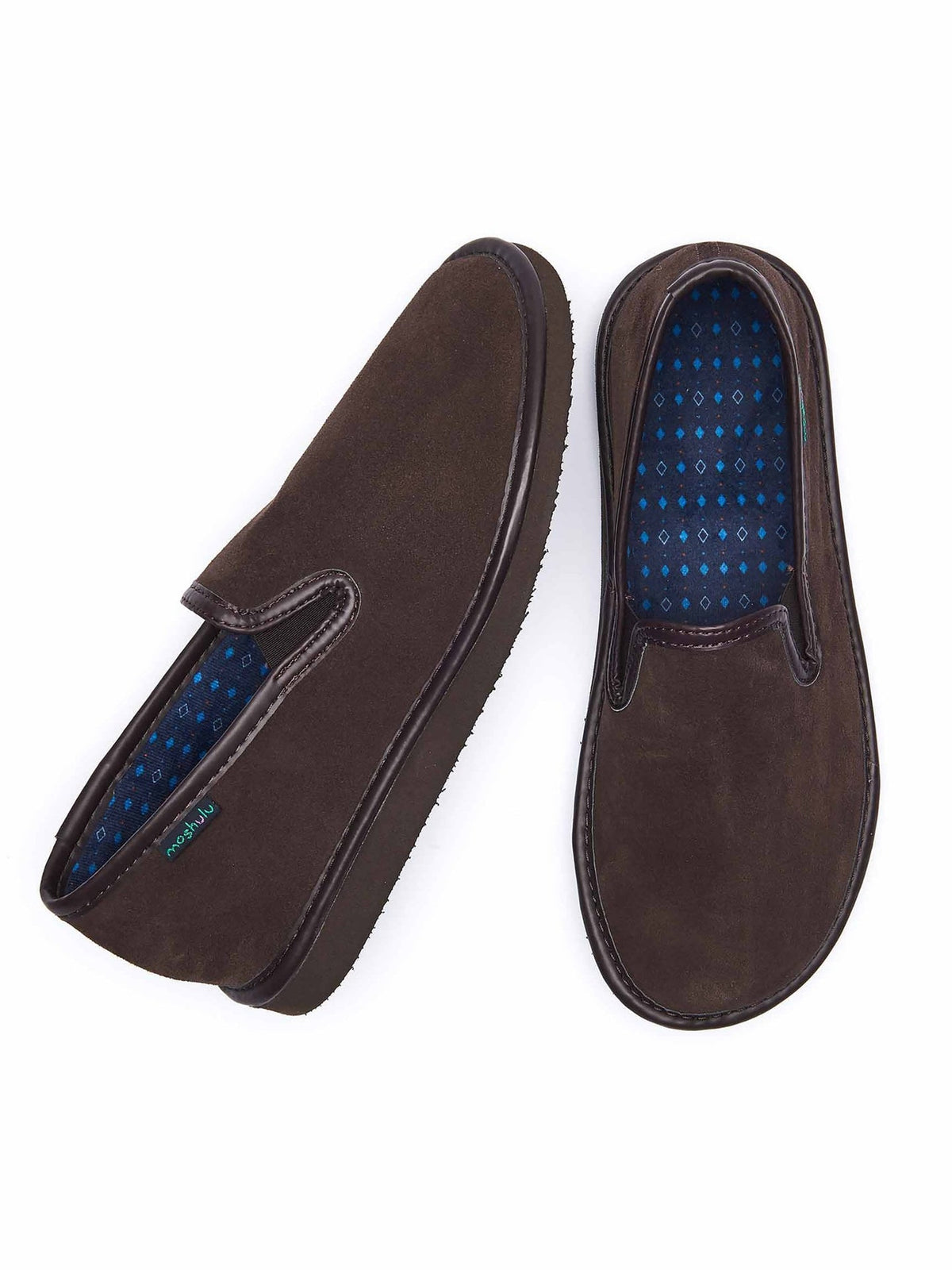 Brown men's classic suede slippers - ARLON 3 BROWN