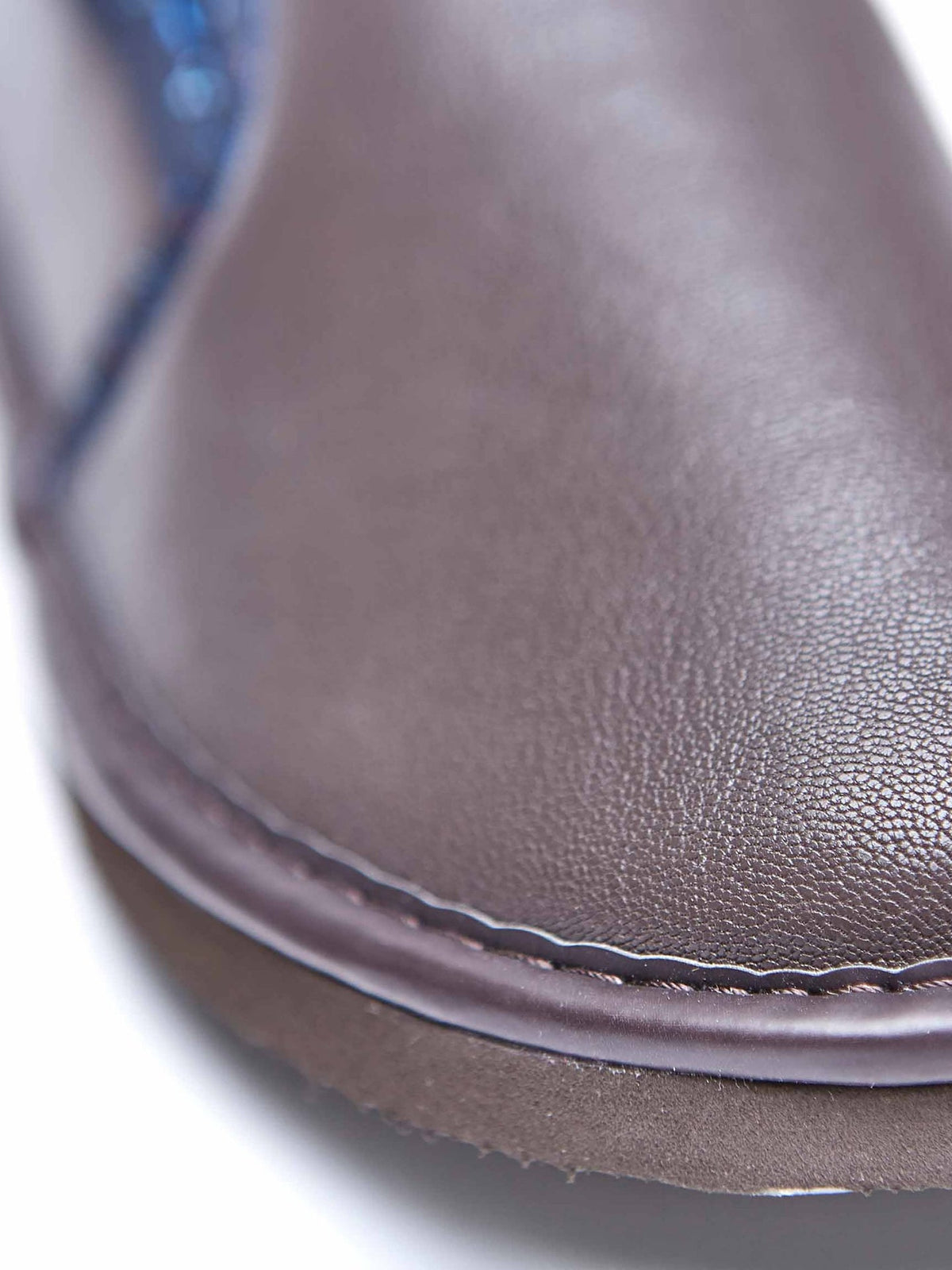Brown men's classic leather slippers - NEPAL 4 BROWN