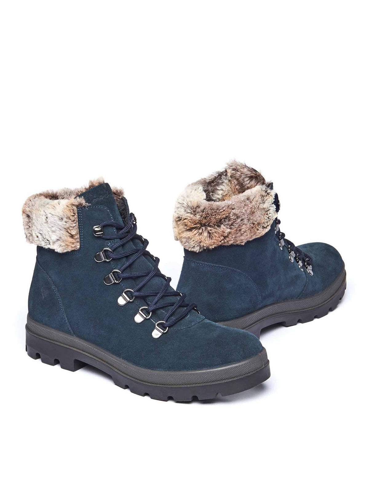 Blue water resistant ankle boots - BEDEW INDIGO