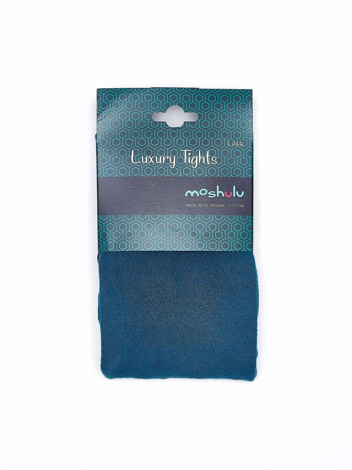 Blue Luxury organic cotton tights - CREAM PUFF LAGOON