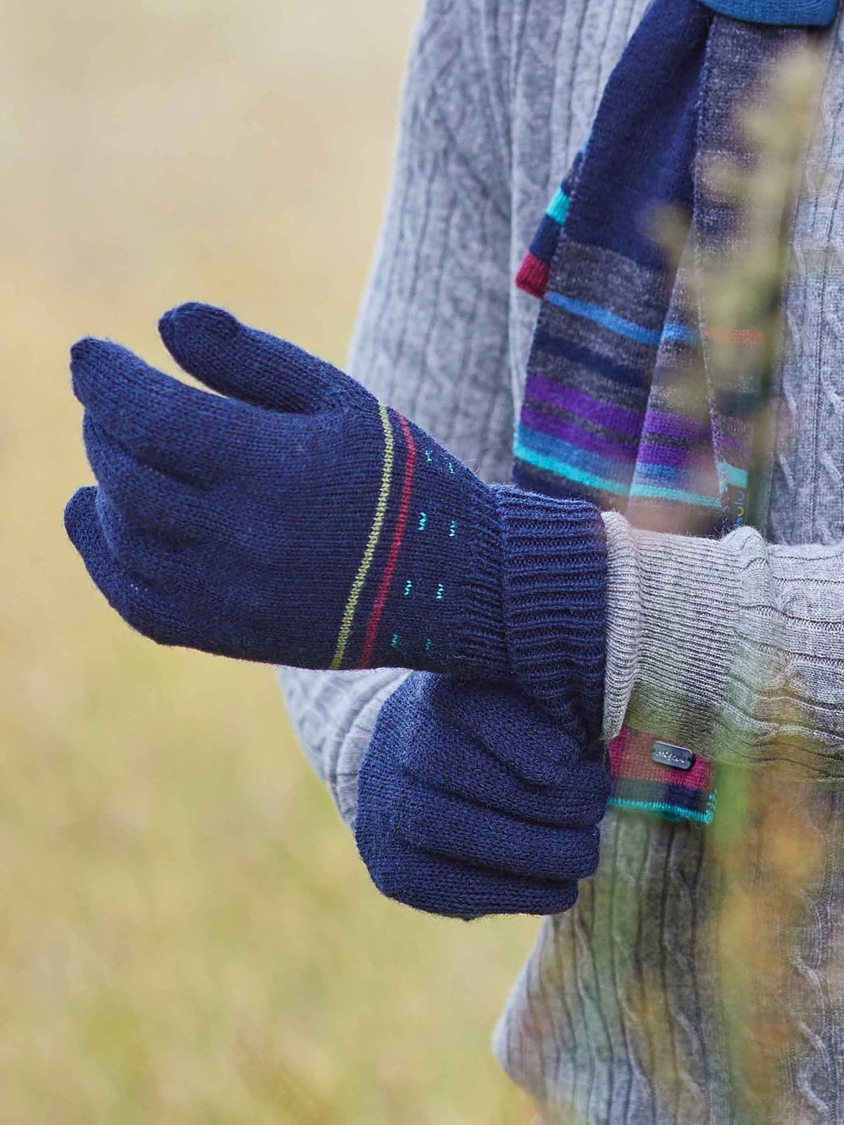Blue ARETE GLOVE - ARETE GLOVE NAVY MULTI