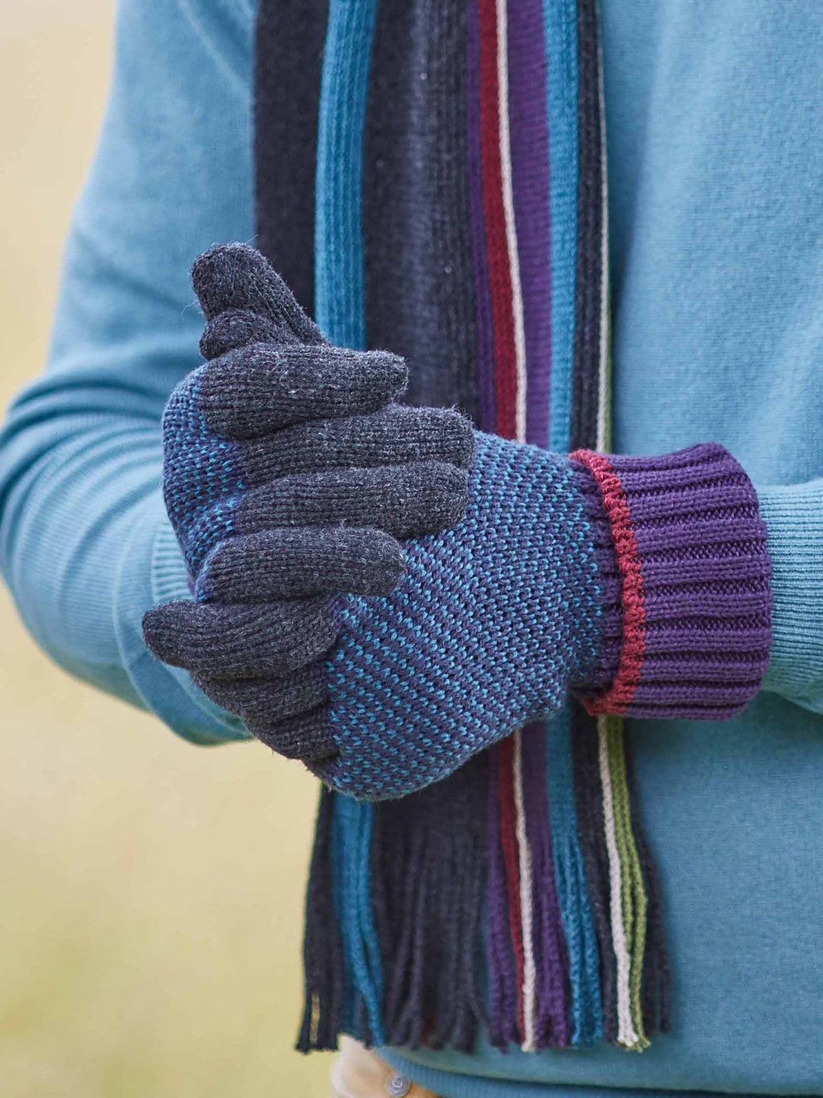 Multi Men's knitted gloves - BUTE GLOVE MULTI