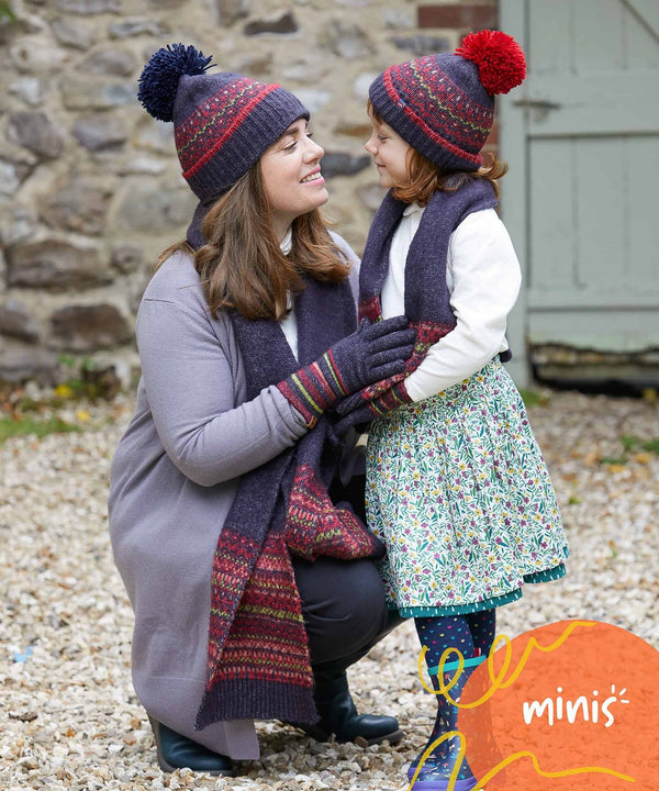 MINI TEAN GLOVE INDIGO MULTI