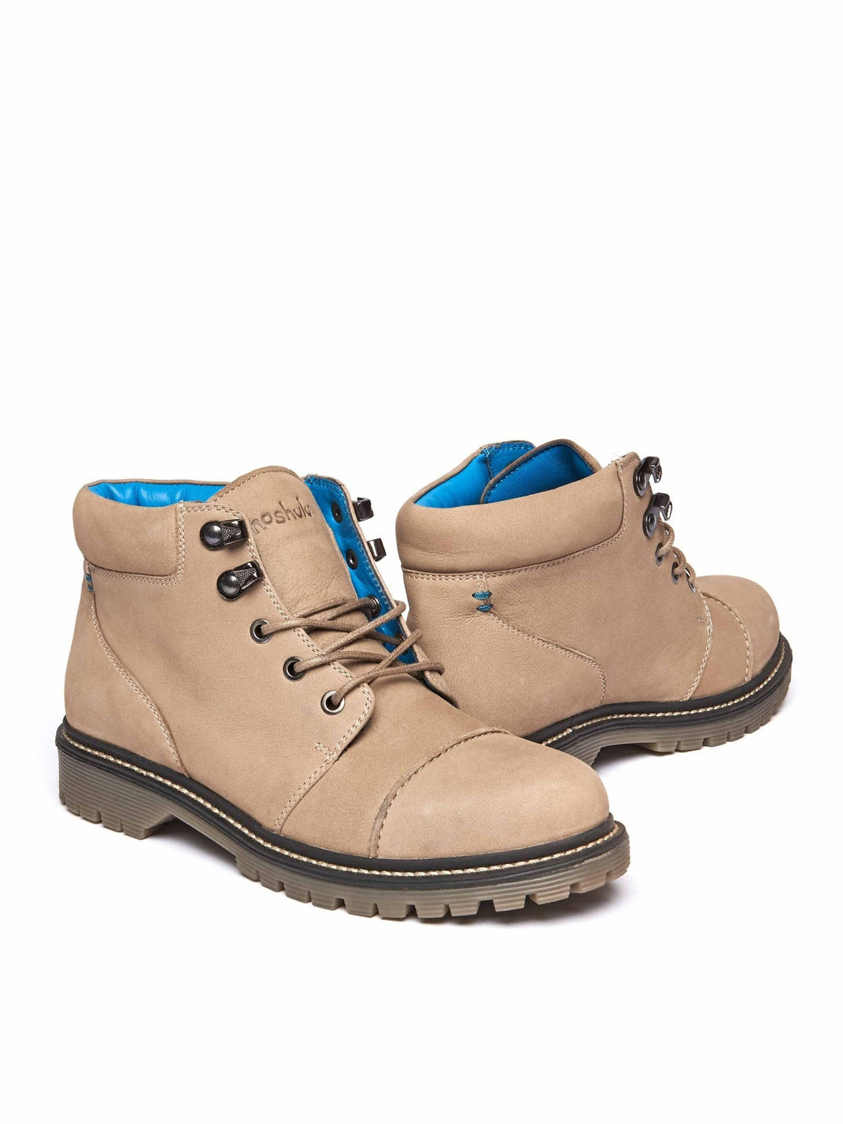 Grey ladies' hiker-style ankle boots - HARTE 2 PEBBLE GREY