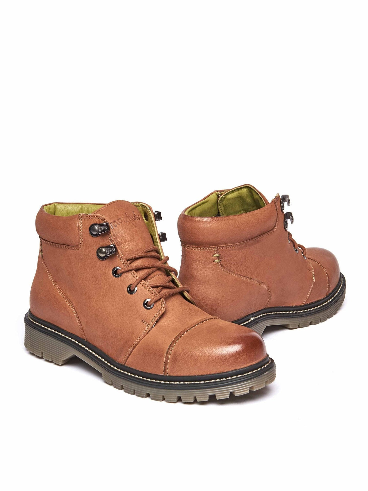 Brown ladies' hiker-style ankle boots - HARTE 2 TAN