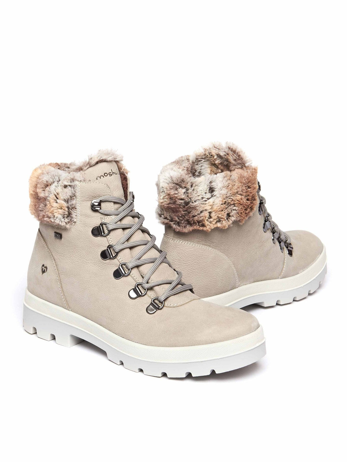 Grey water resistant ankle boots - BEDEW PEBBLE GREY