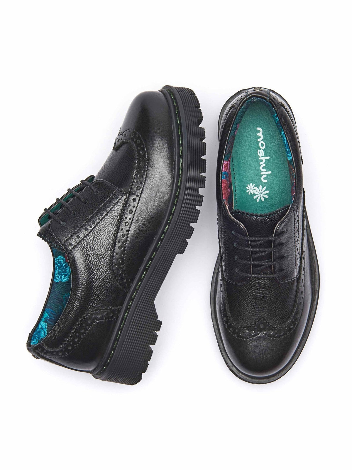 Black women's preppy brogues - ATASSI BLACK