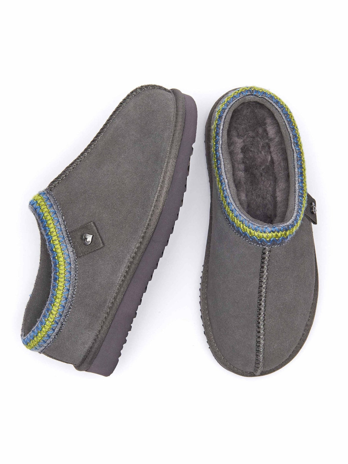 Grey scandi style sheepskin slippers - KIMOTO GREY