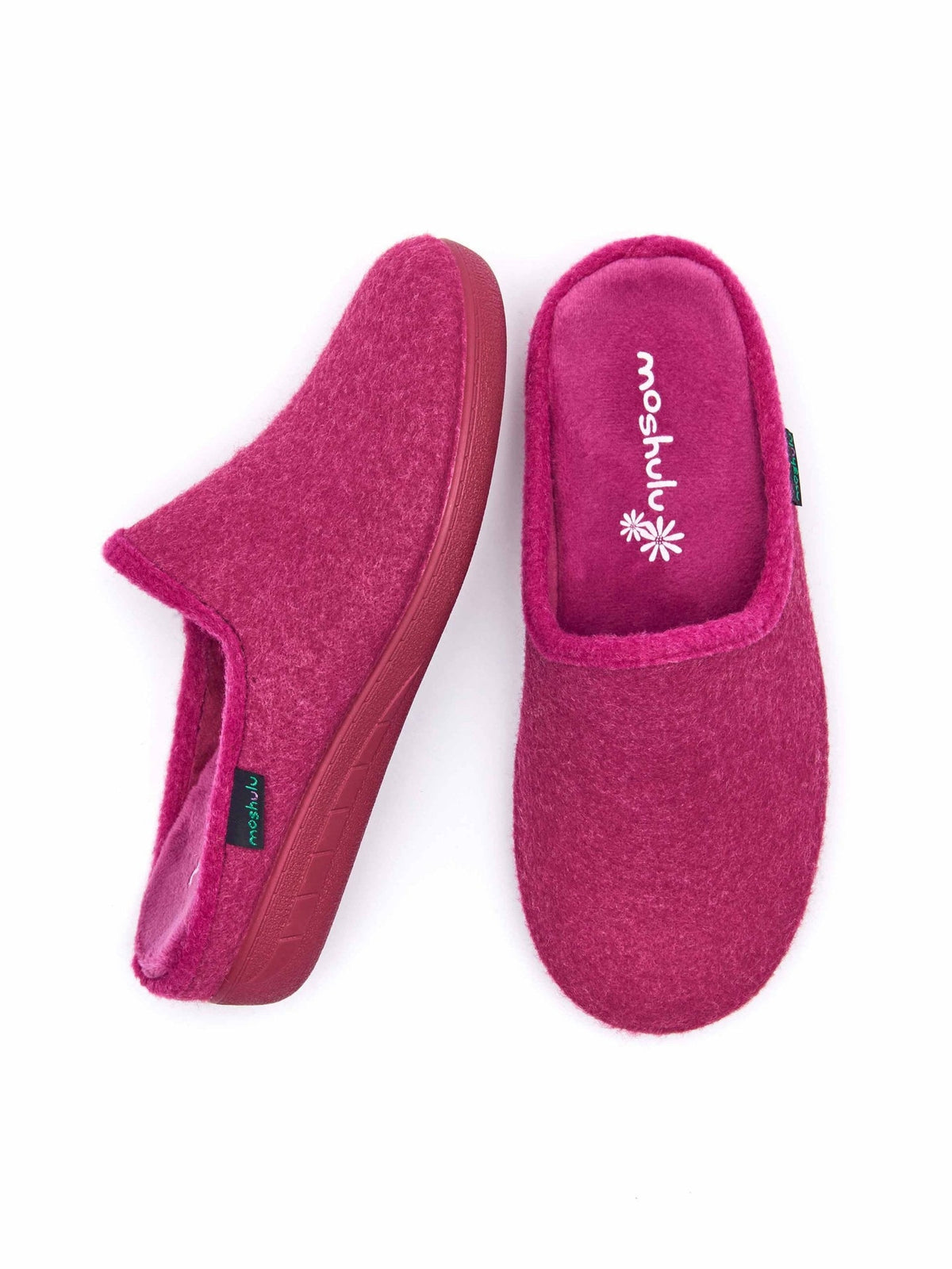 Pink recycled wedge mule slippers - MELVILLE FUCHSIA PINK