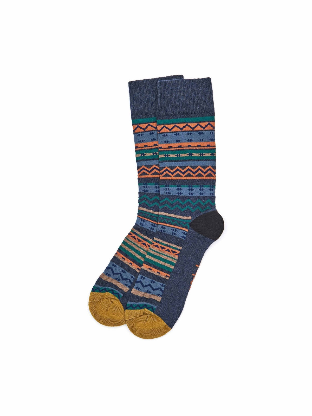 Blue men's soft cotton blend ankle socks - TARENNA INDIGO
