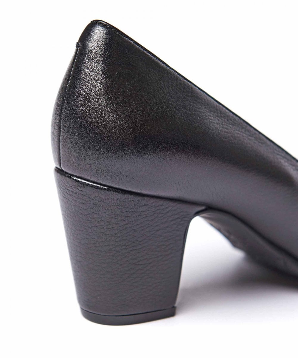 Purple leather block heel court shoes - ASANTE LEATHER JEWEL PURPLE