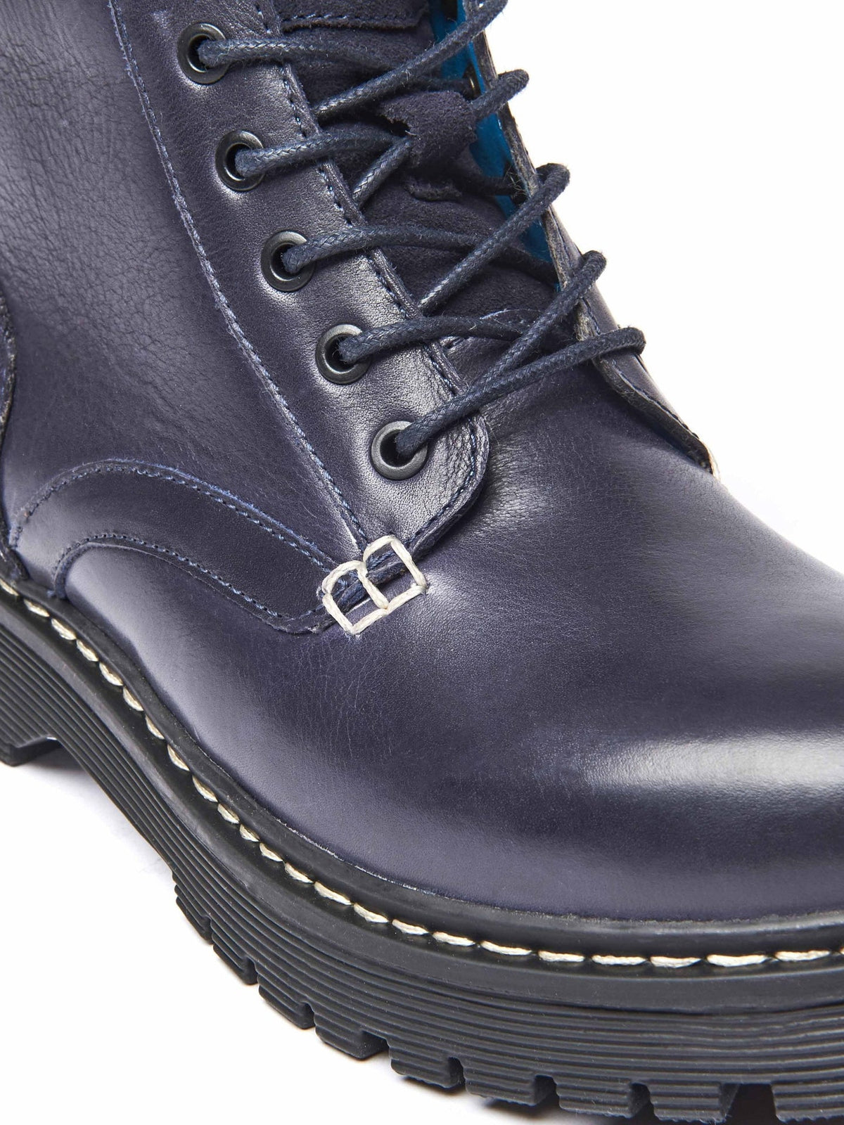 Blue Aviator leather boots - ARBUS INDIGO