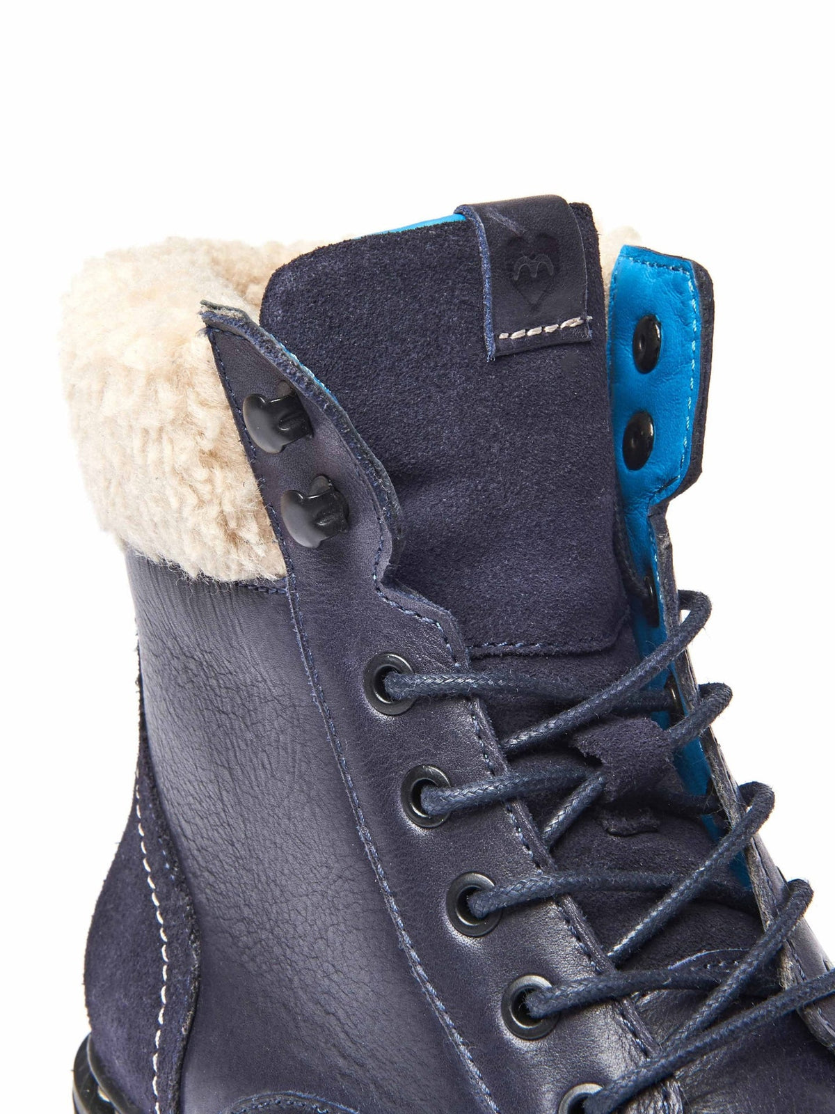 Blue Aviator leather boots - ARBUS INDIGO