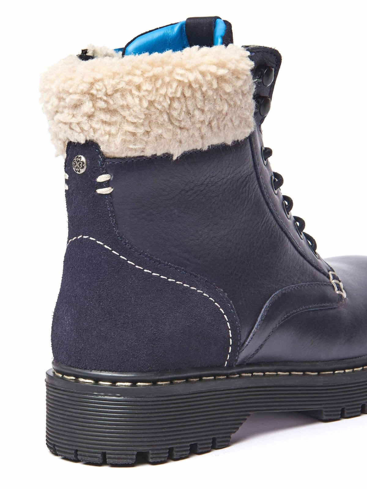 Blue Aviator leather boots - ARBUS INDIGO