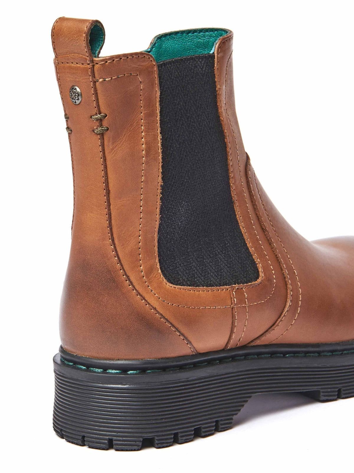 Brown women's leather Chelsea boots - ABNEY TAN