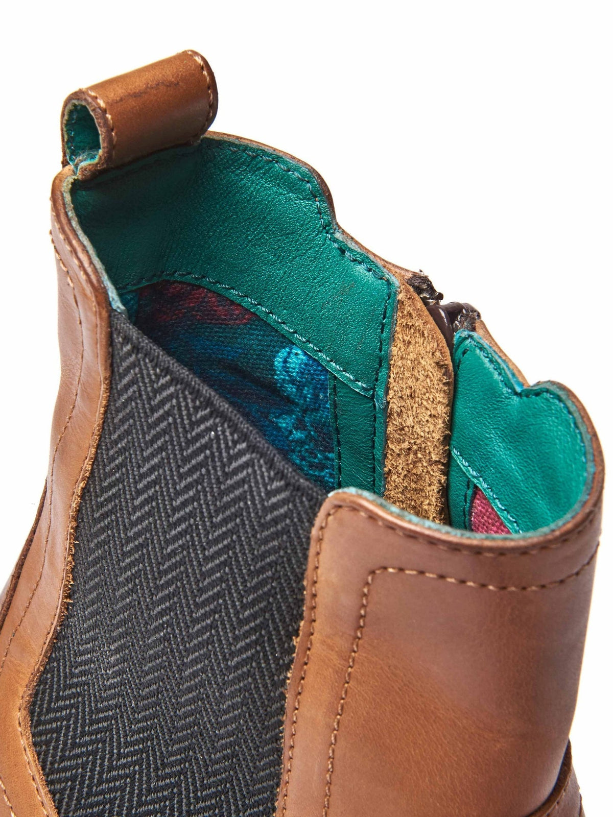 Brown women's leather Chelsea boots - ABNEY TAN