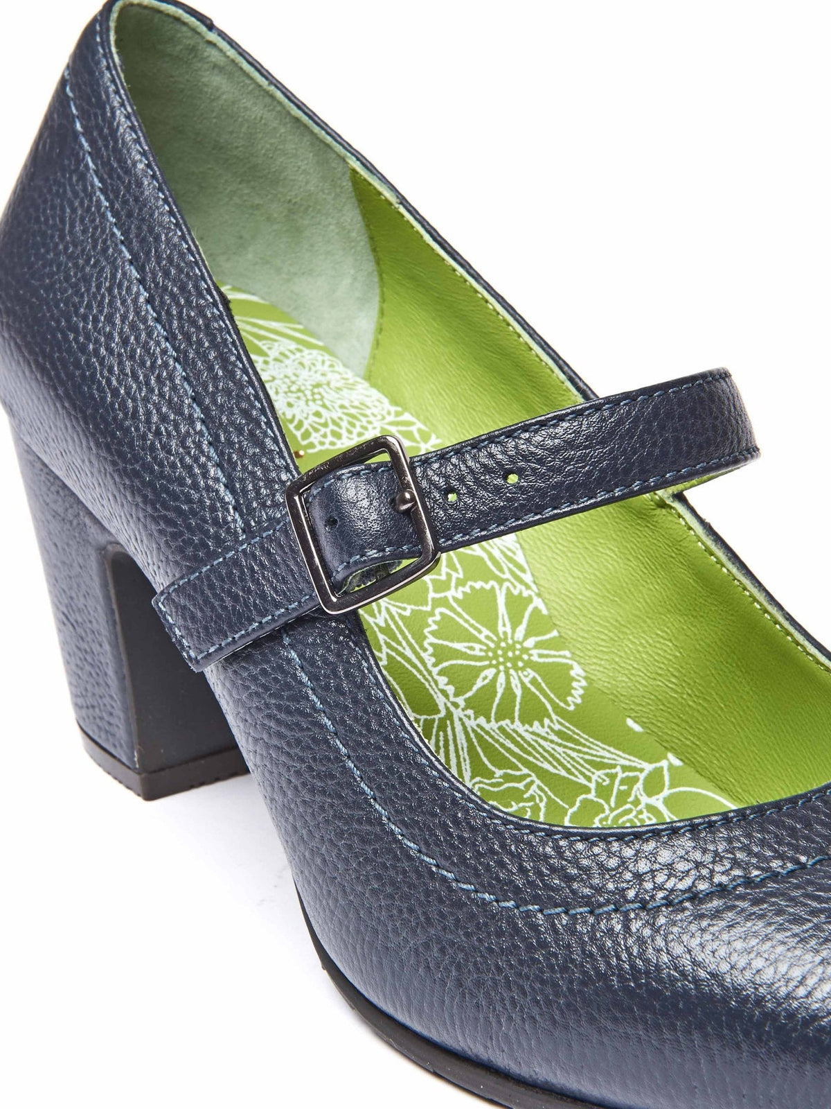 Green Mary Jane leather bar shoes - BIAMBI JADE GREEN