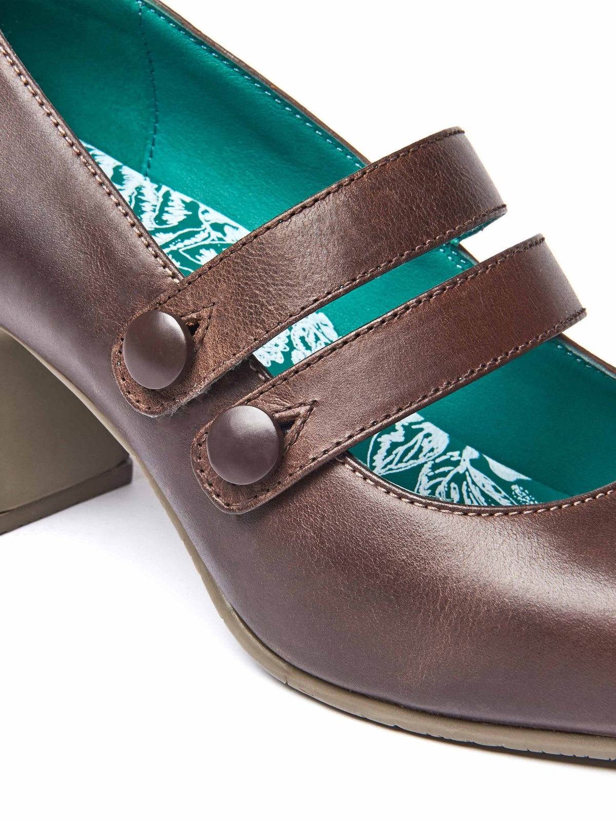 Blue Mary Jane court block heels - BONHEUR INDIGO