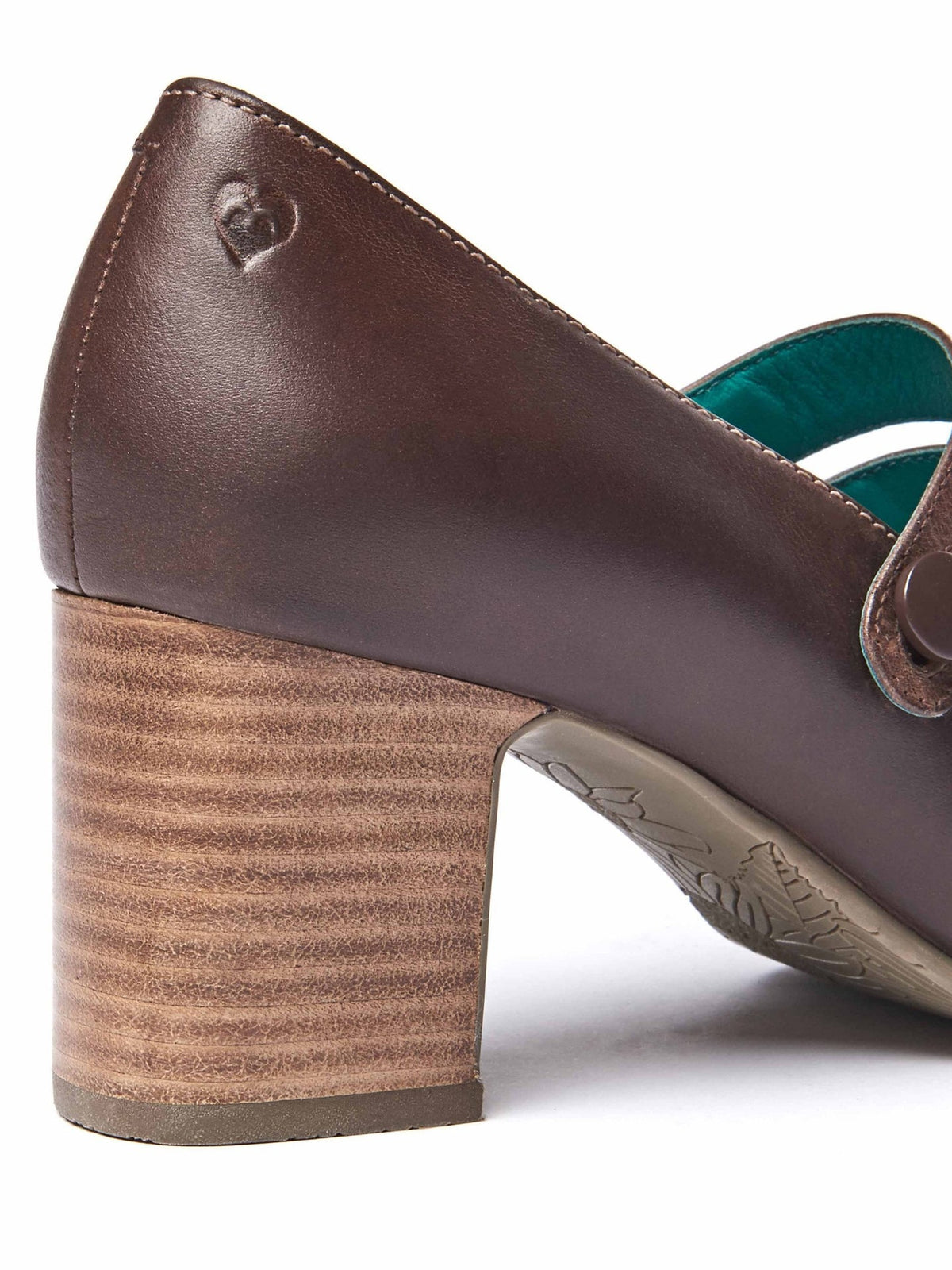 Blue Mary Jane court block heels - BONHEUR INDIGO